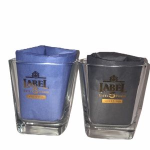 2 Label 5 Extra Premium Scotch Whiskey Glasses